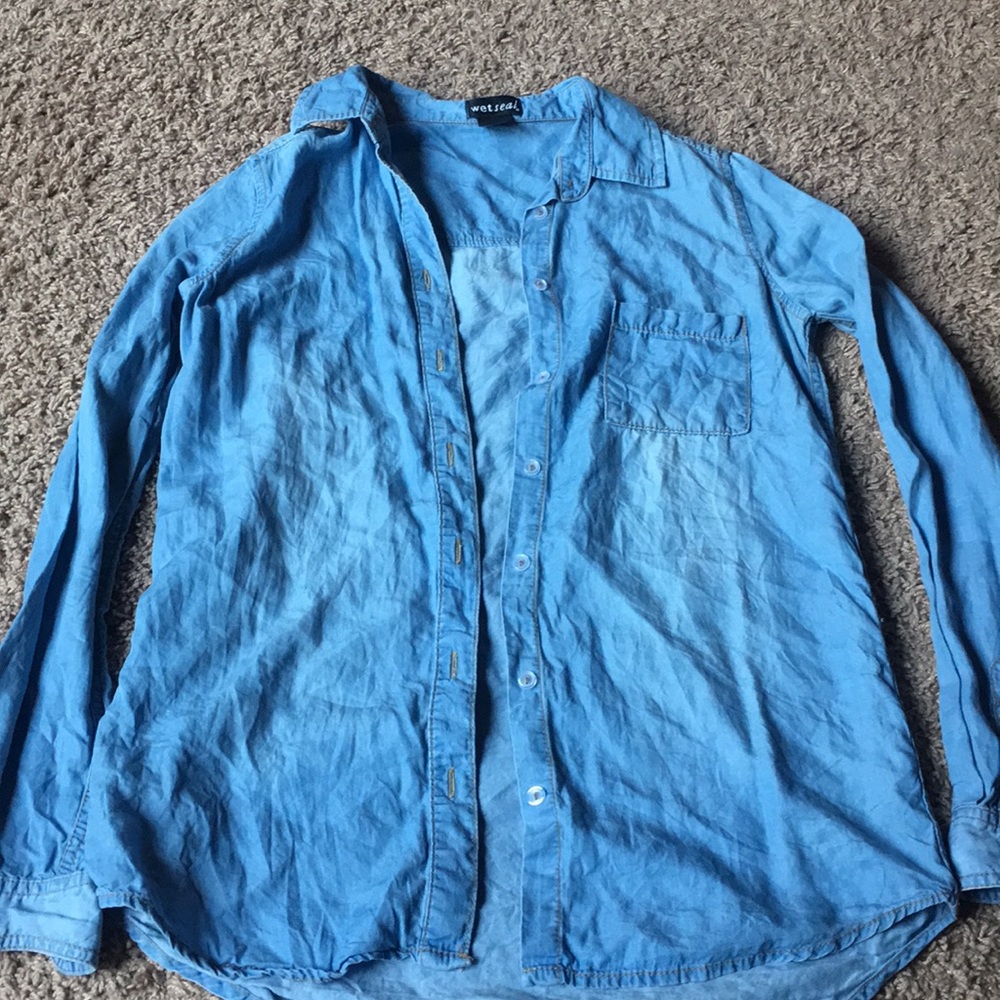 Blue button down
